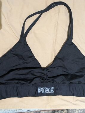 Victoria's Secret PINK Black Spaghetti-Strap Bralette